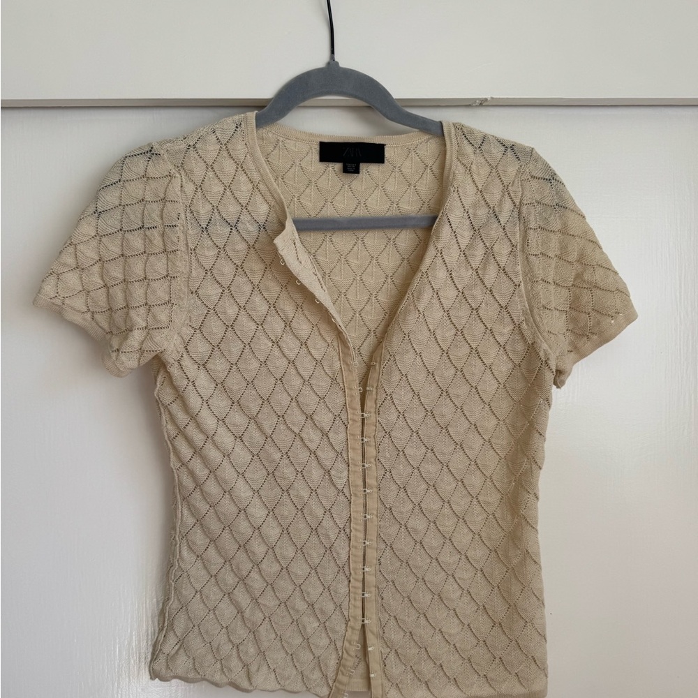 ZARA textured knit top